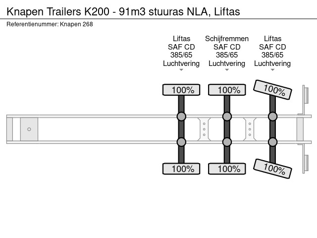 Knapen Trailers K200 - 91m3 stuuras NLA, Liftas - Image 21