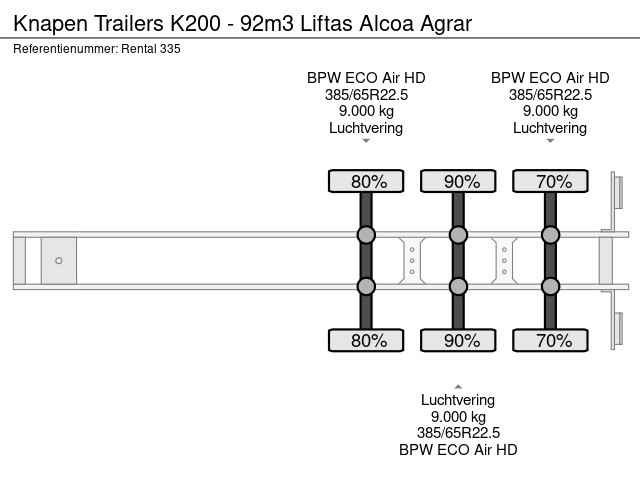 Knapen Trailers K200 - 92m3 Liftas Alcoa Agrar - Image 17