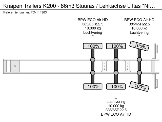 Knapen Trailers K200 - 86m3 Stuuras / Lenkachse Liftas *Nieuw / Neu* - Image 16
