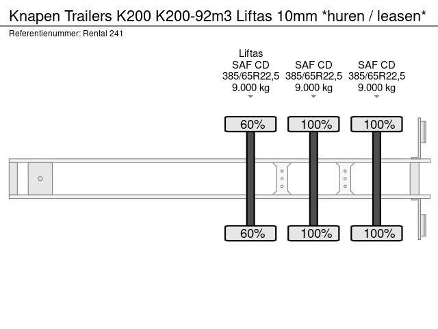 Knapen Trailers K200-92m3 Liftas 10mm *huren / leasen* - Image 19