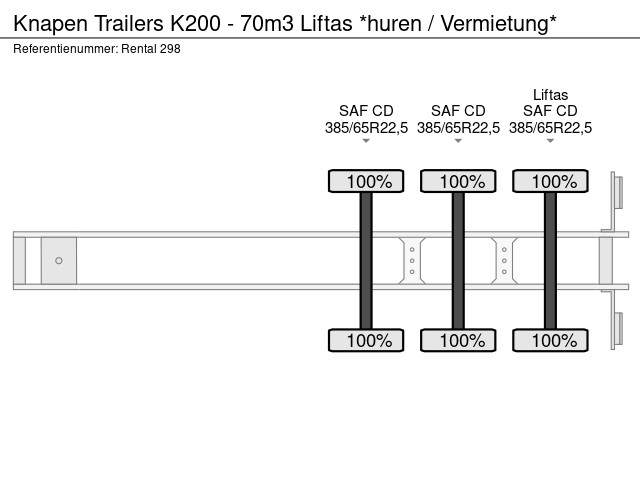 Knapen Trailers K200 - 70m3 Liftas *huren / Vermietung* - Image 20