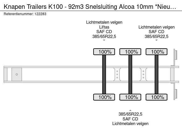 Knapen Trailers K100 - 92m3 Snelsluiting Alcoa 10mm *Nieuw / Neu* - Image 26