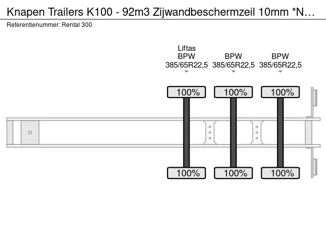 Knapen Trailers K100 - 92m3 Zijwandbeschermzeil 10mm *Nieuw / Neu* - Image 20
