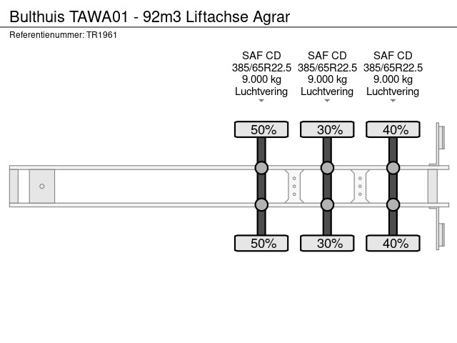 Bulthuis TAWA01 - 92m3 Liftachse Agrar - Image 13