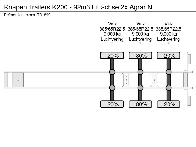 Knapen Trailers K200 - 92m3 Liftachse 2x Agrar NL - Image 22