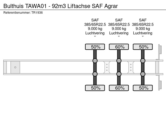 Bulthuis TAWA01 - 92m3 Liftachse SAF Agrar - Image 12
