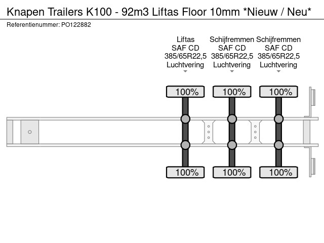 Knapen Trailers K100 - 92m3 Liftas Floor 10mm *Nieuw / Neu* - Image 23