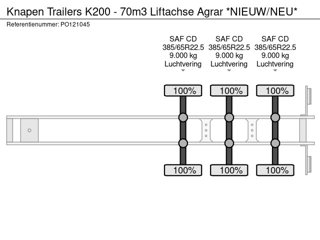 Knapen Trailers K200 - 70m3 Liftachse Agrar *NIEUW/NEU* - Image 18