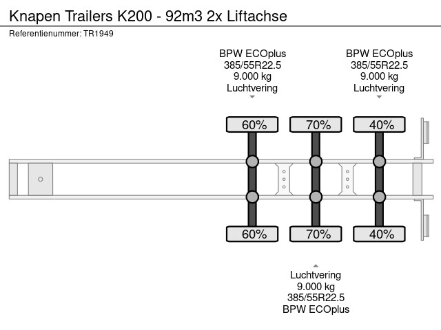Knapen Trailers K200 - 92m3 2x Liftachse - Image 13