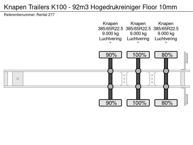 Knapen Trailers K100 - 92m3 Hogedrukreiniger Floor 10mm - Image 18
