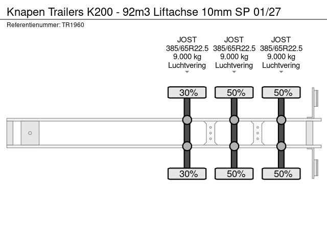 Knapen Trailers K200 - 92m3 Liftachse 10mm SP 01/27 - Image 15