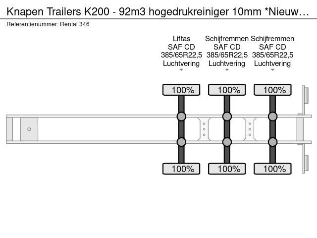 Knapen Trailers K200 - 92m3 hogedrukreiniger 10mm *Nieuw / Neu* - Image 25