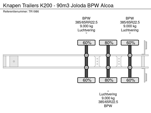 Knapen Trailers K200 - 90m3 Joloda BPW Alcoa - Image 15