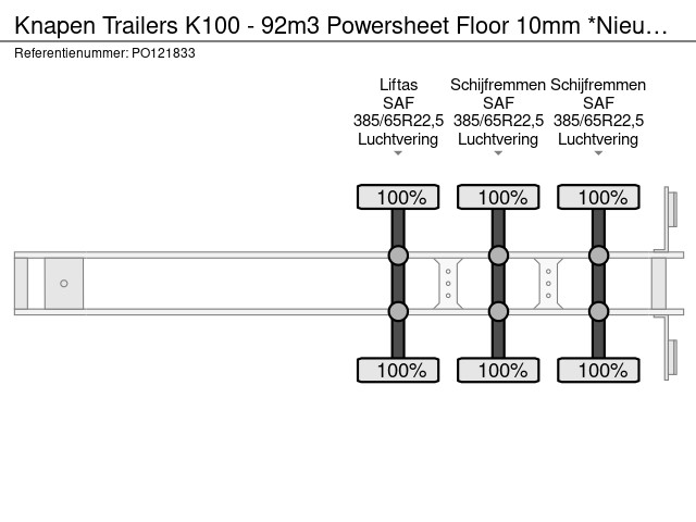 Knapen Trailers K100 - 92m3 Powersheet Floor 10mm *Nieuw / Neu* - Image 29